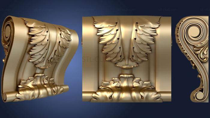 3D model Bracket with simplified decoration (STL)